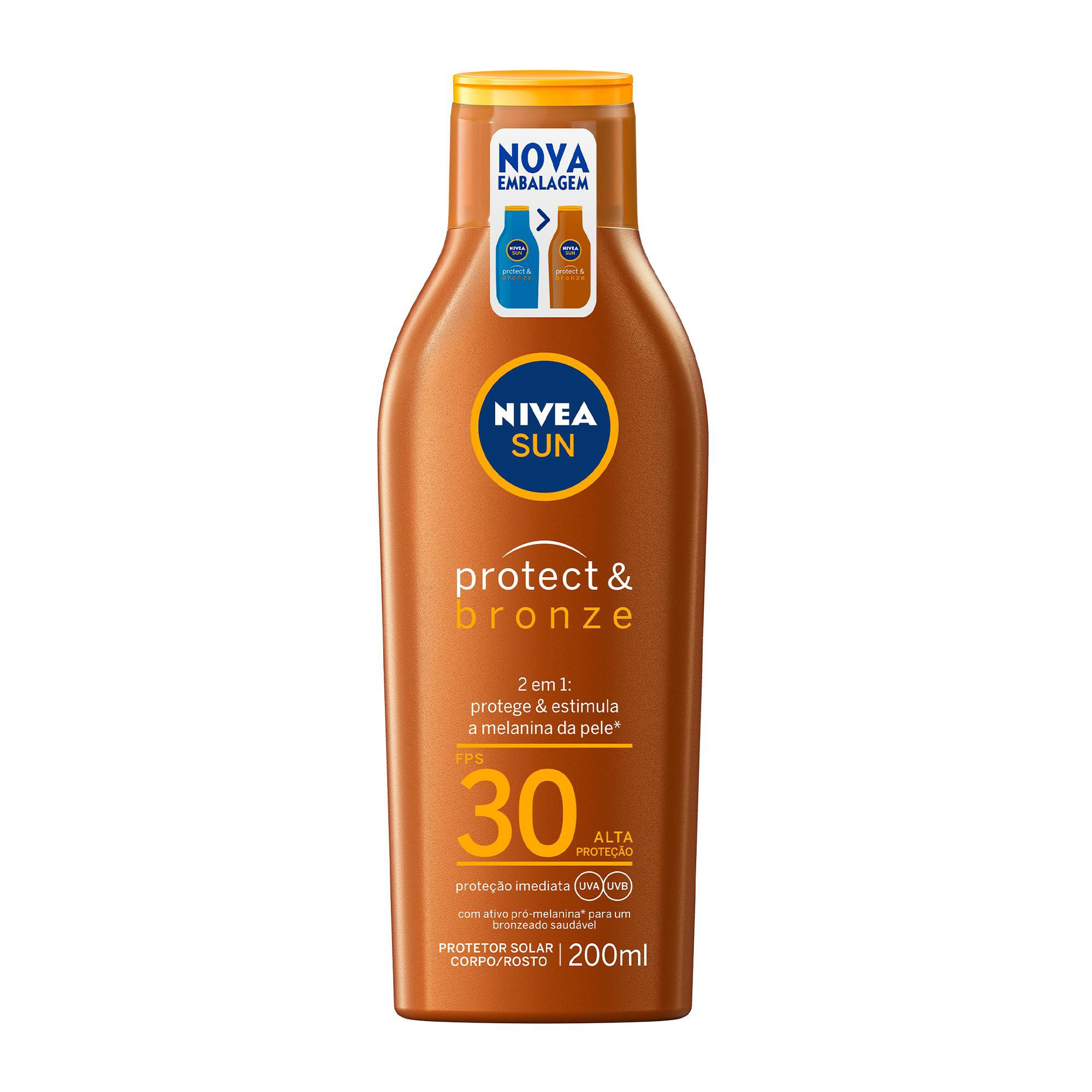 Protetor Solar Nivea Sun Protect & Bronze FPS30 200ml — Nivea | Farmácia Resyla