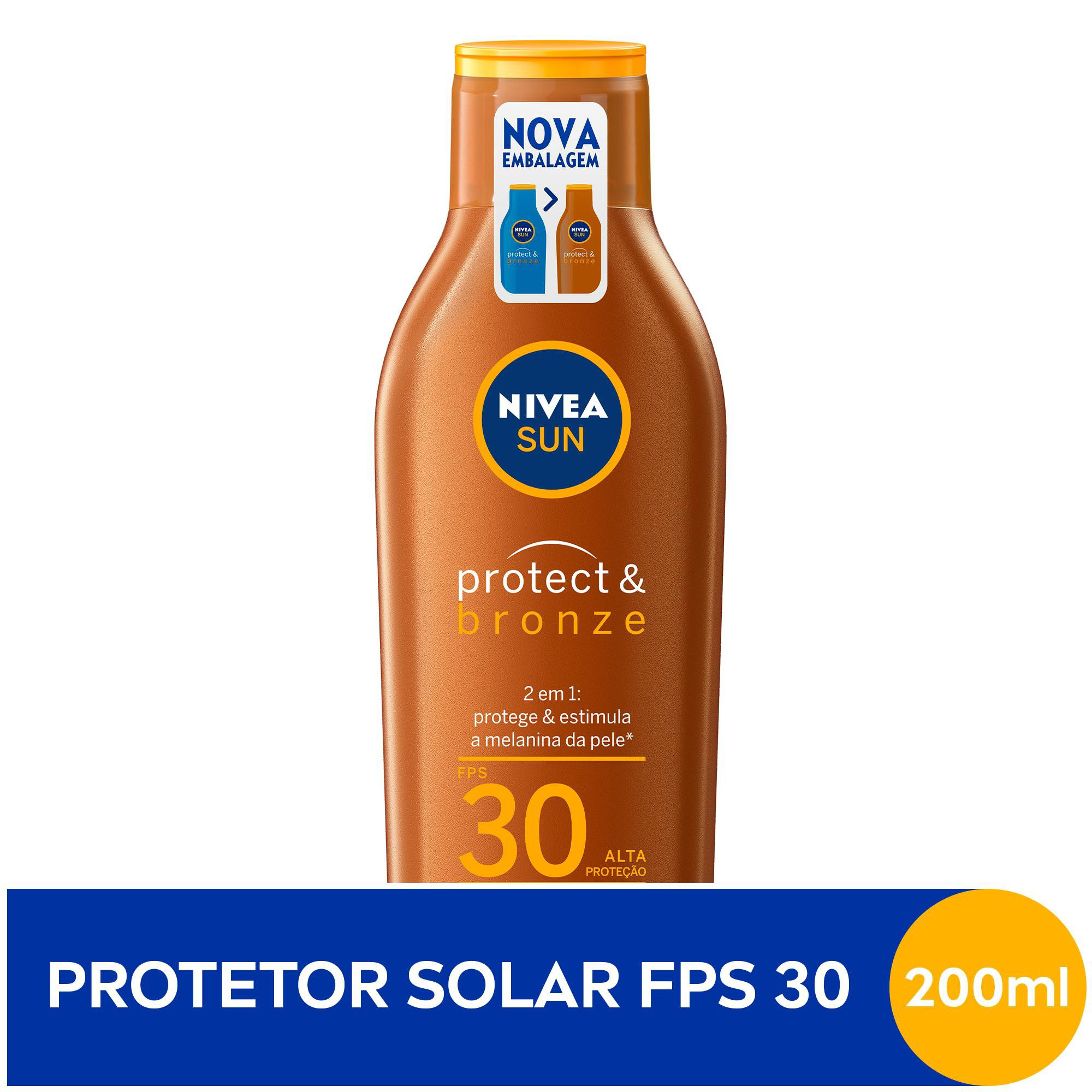 Protetor Solar Nivea Sun Protect & Bronze FPS30 200ml — imagem 2 | Farmácia Resyla