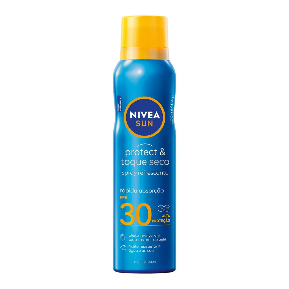Protetor Solar Nivea Sun Protect & Toque Seco FPS30 Spray 200ml — Nivea | Farmácia Resyla
