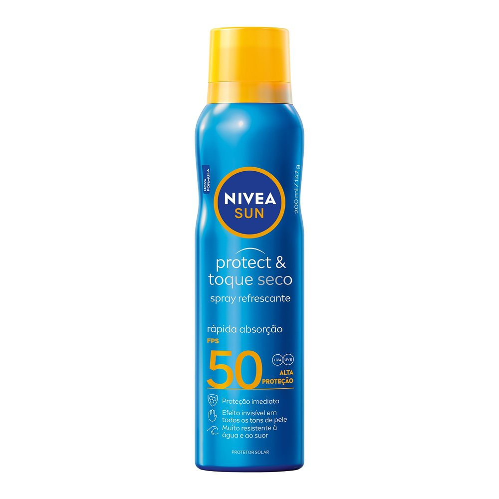 Protetor Solar Nivea Sun Protect & Toque Seco FPS50 Spray 200ml — Nivea | Farmácia Resyla