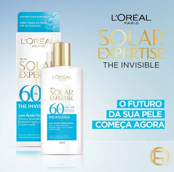 Protetor Solar Facial L’oréal Paris Fps 60 Solar Expertise The Invisible 40ml — imagem 2 | Farmácia Resyla