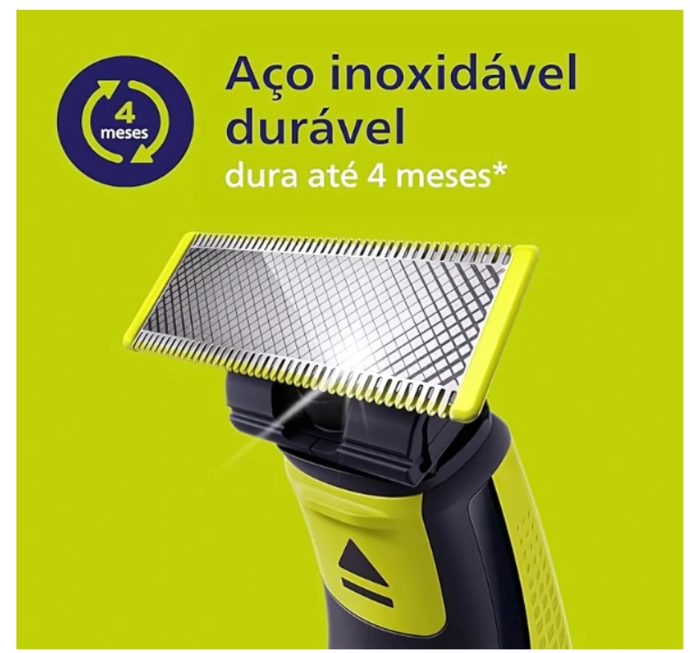 Aparador e Raspador de Pelos Philips OneBlade com 3 Pentes QP2724/10 À prova d’água Bivolt — imagem 4 | Farmácia Resyla