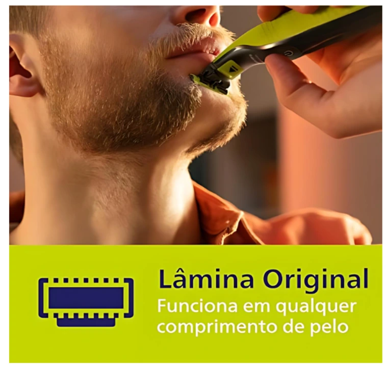 Aparador e Raspador de Pelos Philips OneBlade com 3 Pentes QP2724/10 À prova d’água Bivolt — imagem 2 | Farmácia Resyla