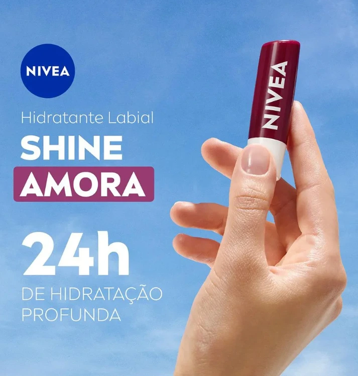 Hidratante Labial Nivea Amora Shine 48g — imagem 4 | Farmácia Resyla