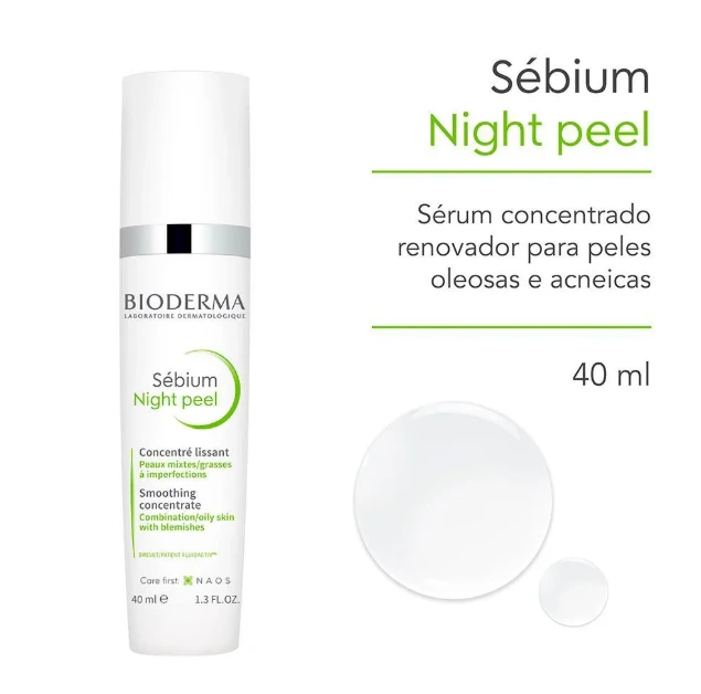 Sébium concentrado Bioderma Night Peel 40ml — imagem 2 | Farmácia Resyla