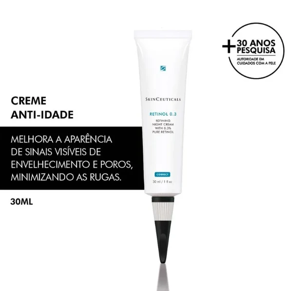 Creme Facial Anti-idade Retinol 0.3 SkinCeuticals com Vitamina C 30ml — imagem 5 | Farmácia Resyla