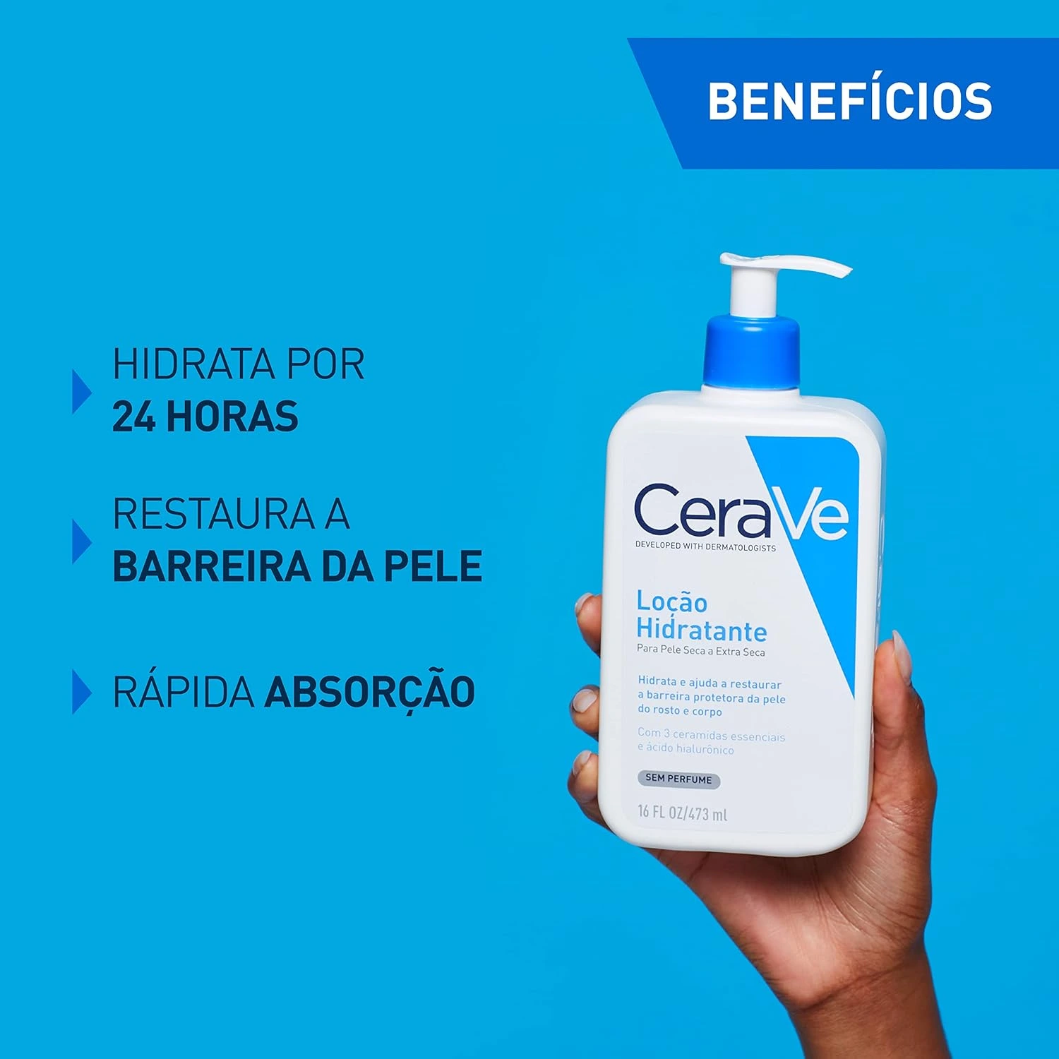 CeraVe Loção Hidratante Corporal com Ácido Hialurônico – Hidratação Profunda para Pele Seca — imagem 2 | Farmácia Resyla