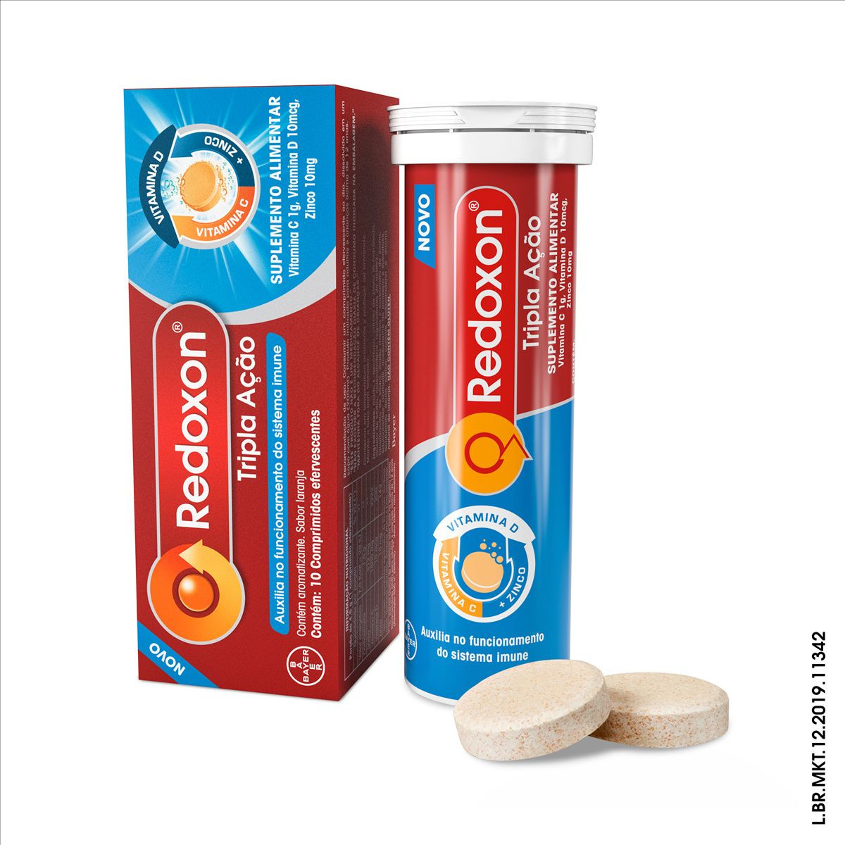 Redoxon Tripla Ação Vitamina C, D e Zinco Sabor Laranja 10 Comprimidos Efervescentes — imagem 2 | Farmácia Resyla