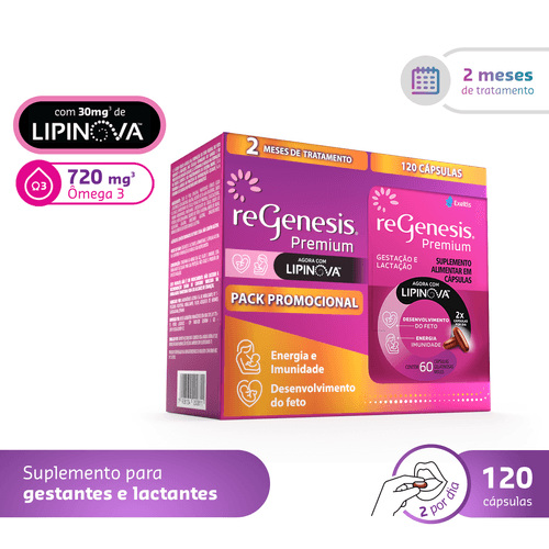 Regenesis Premium Lipinova 120 Cápsulas Moles — imagem 2 | Farmácia Resyla