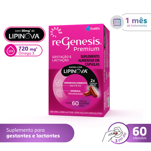 Regenesis Premium Vitamina para Gestante 60 Cápsulas Moles — imagem 2 | Farmácia Resyla
