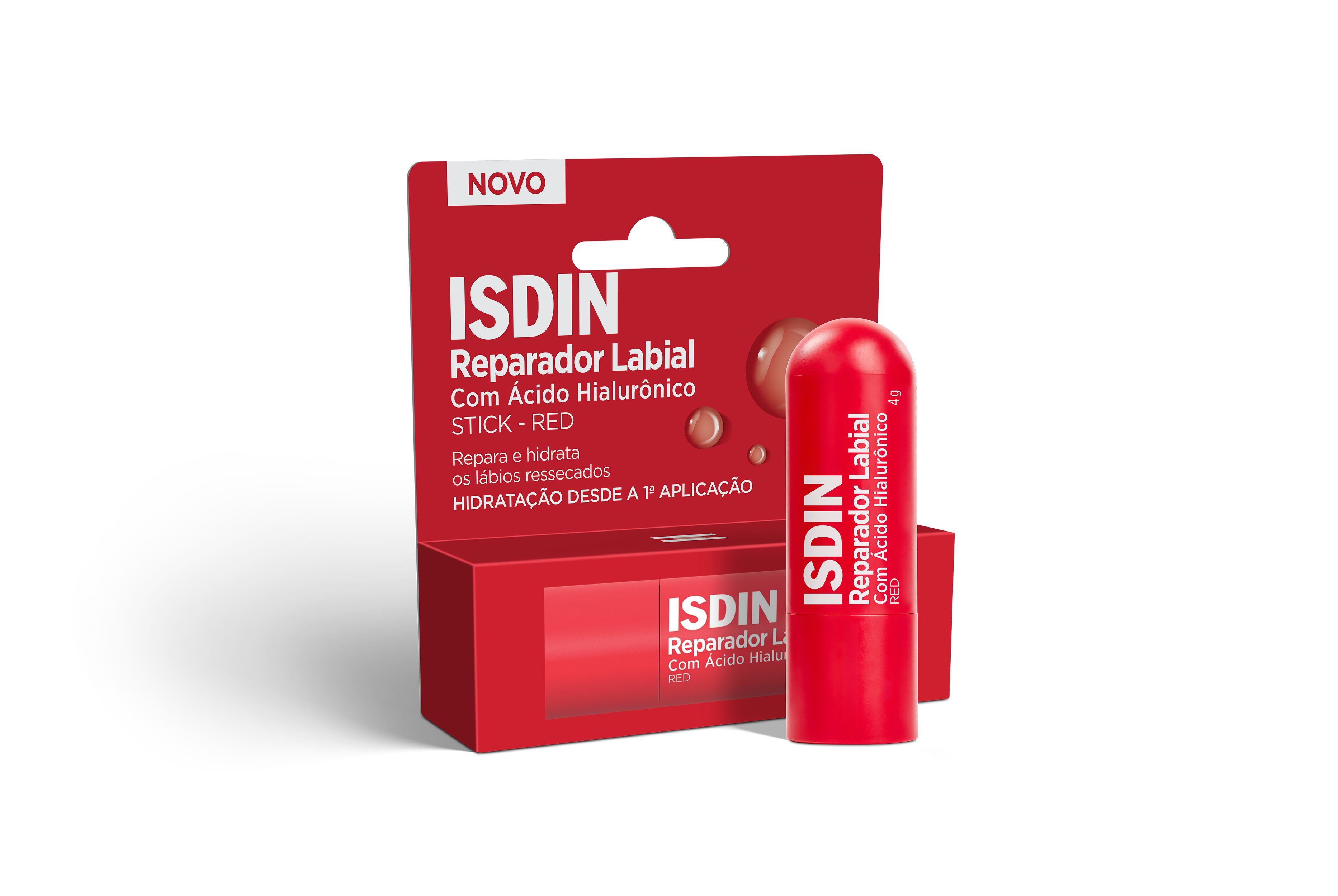 Reparador Labial Stick Red Isdin Ácido Hialurônico 4g — Isdin | Farmácia Resyla