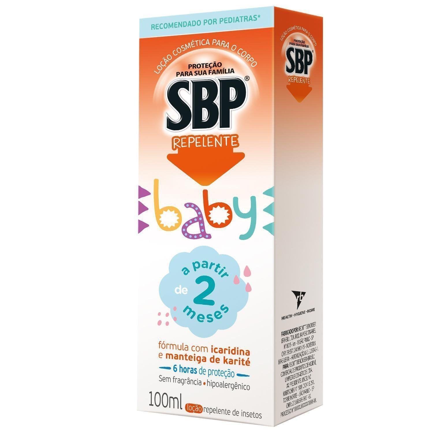 Repelente SBP Baby Bebê Sem Perfume Loção 100ml — imagem 2 | Farmácia Resyla