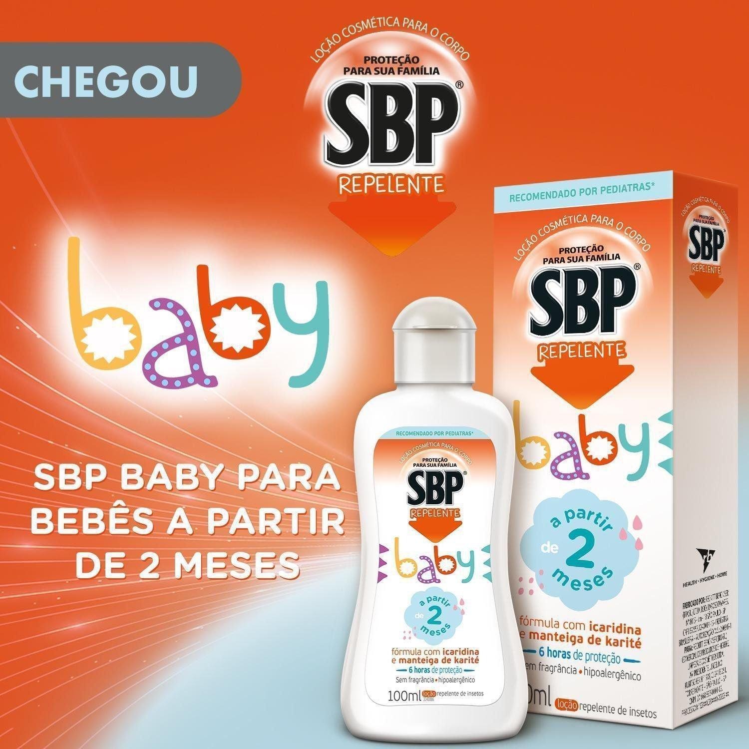 Repelente SBP Baby Bebê Sem Perfume Loção 100ml — imagem 3 | Farmácia Resyla