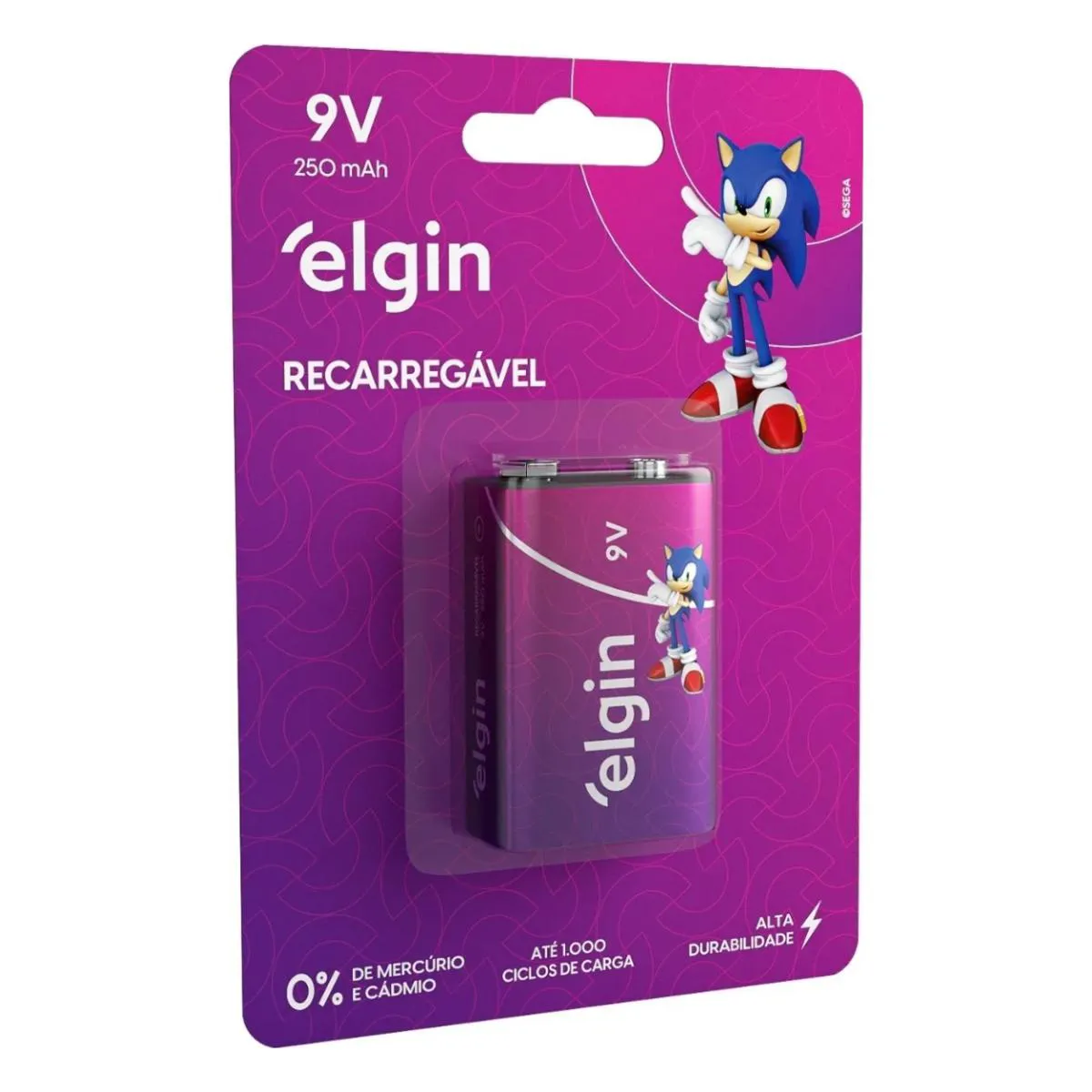 Bateria Recarregável 250mah 9v Sensor Controle Elgin — Elgin | Farmácia Resyla