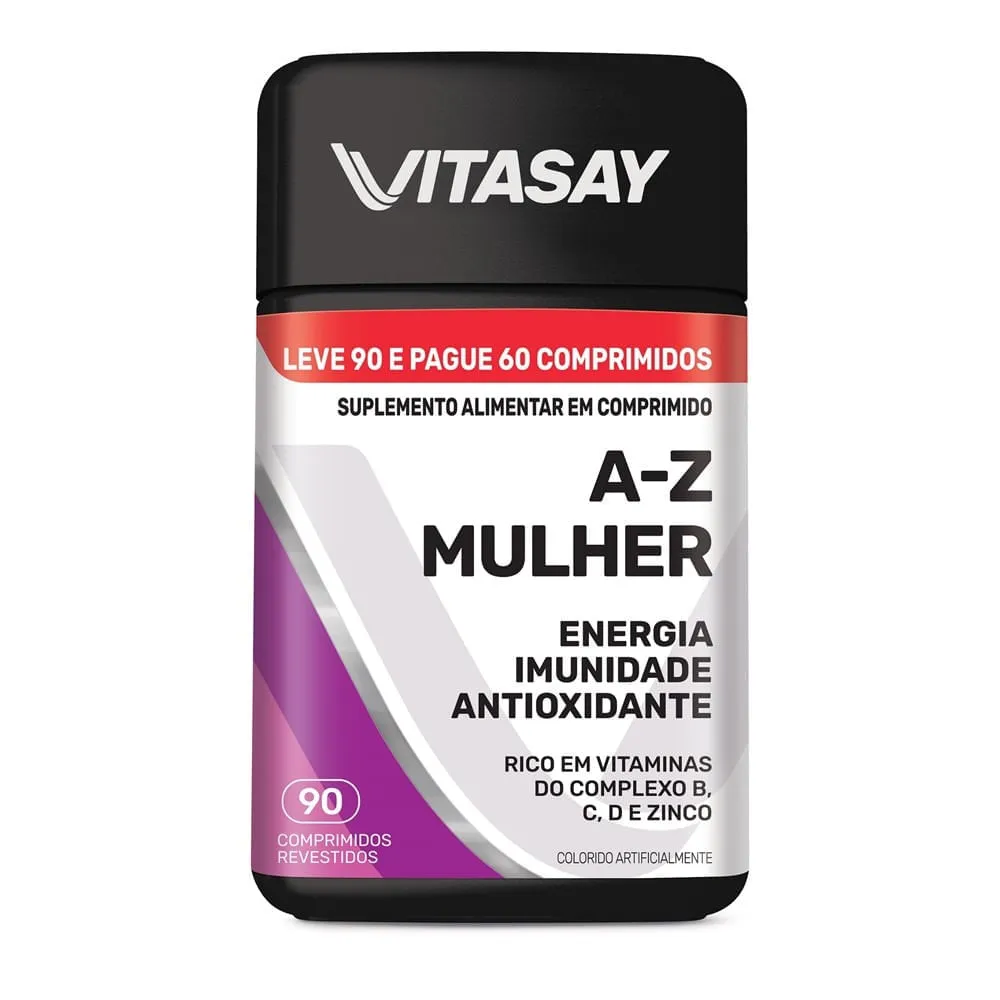 Multivitamínico Vitasay A-z Mulher 90 Comprimidos — Vitasay | Farmácia Resyla