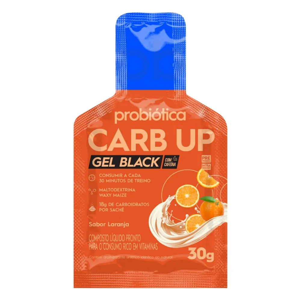 Energético Probiótica Carb-up Gel Black Laranja 30g — Probiotica | Farmácia Resyla