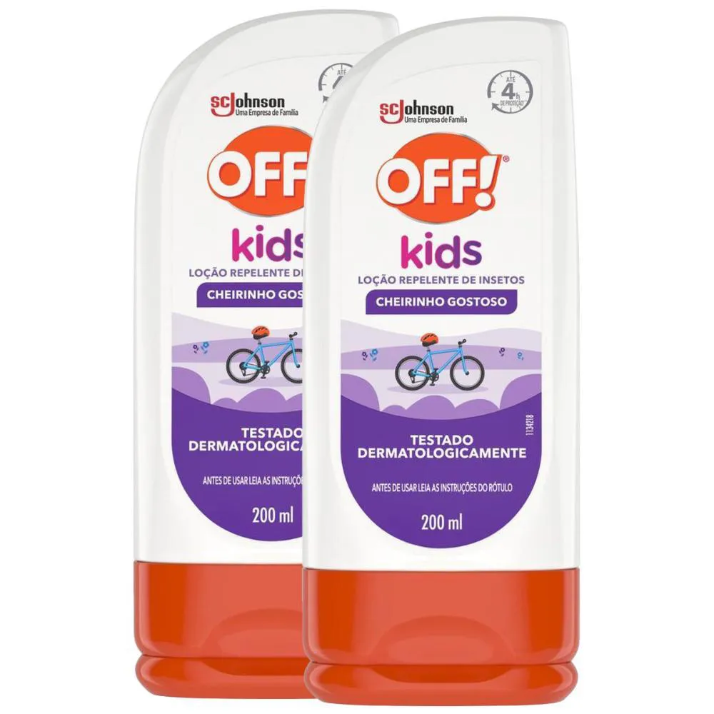 Kit 2 Repelente de Insetos Off! Kids Loção 200ml — Off! | Farmácia Resyla