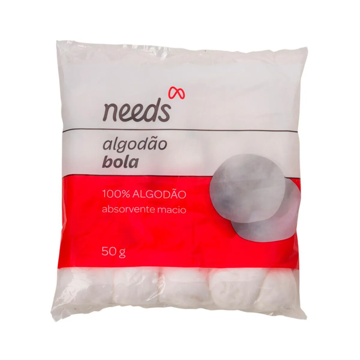 Algodão Bola Needs 50g — Needs | Farmácia Resyla