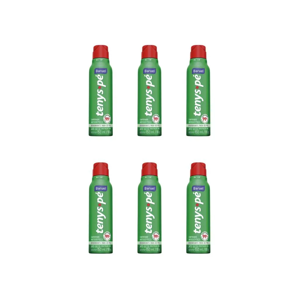 Talco Pes Tenys Pe Baruel Aerossol 150ml Seco Canforado - 6un — Tenys Pé | Farmácia Resyla