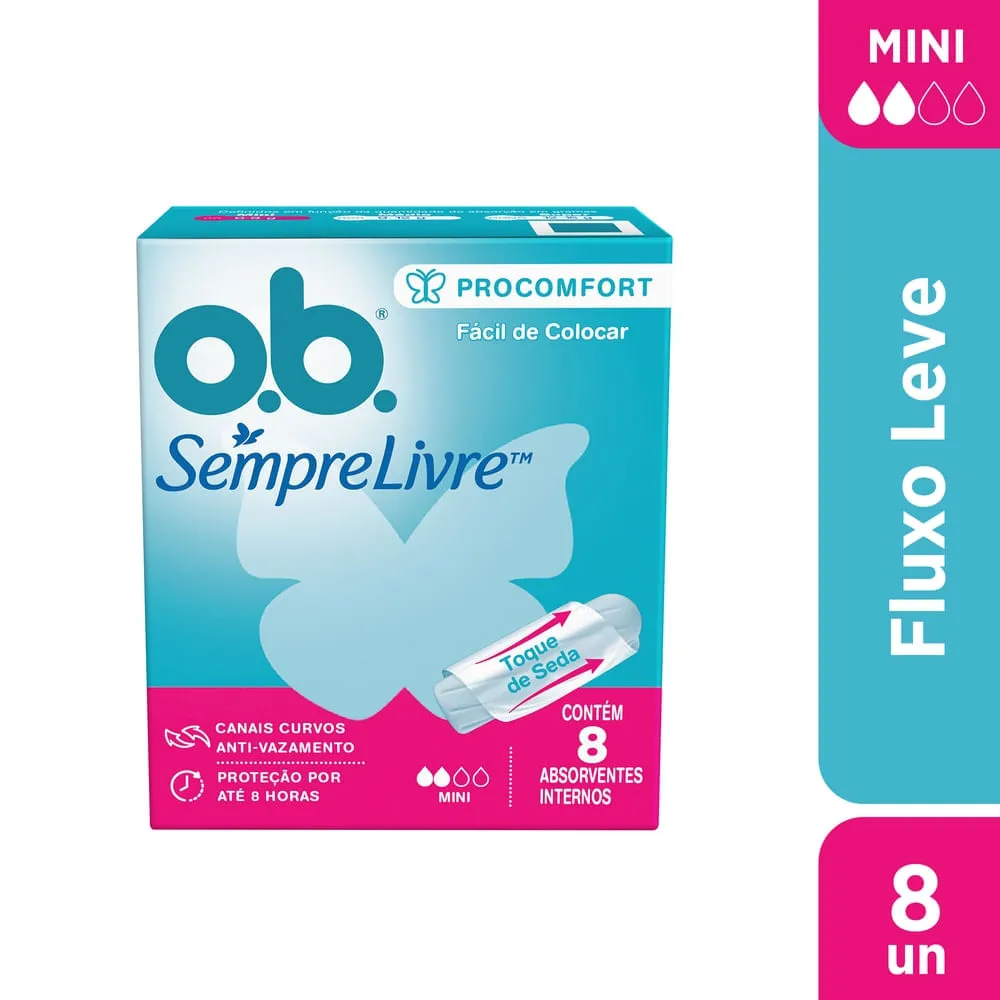 Absorvente O.b. Interno Pro Comfort Mini 8 Unidades — Comfort | Farmácia Resyla