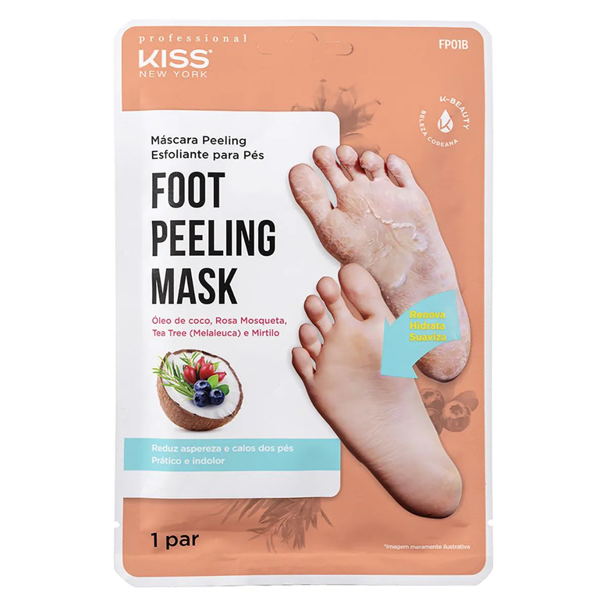 Máscara Esfoliante para os Pés Kiss Foot Peeling Mask 1 par — Kiss | Farmácia Resyla