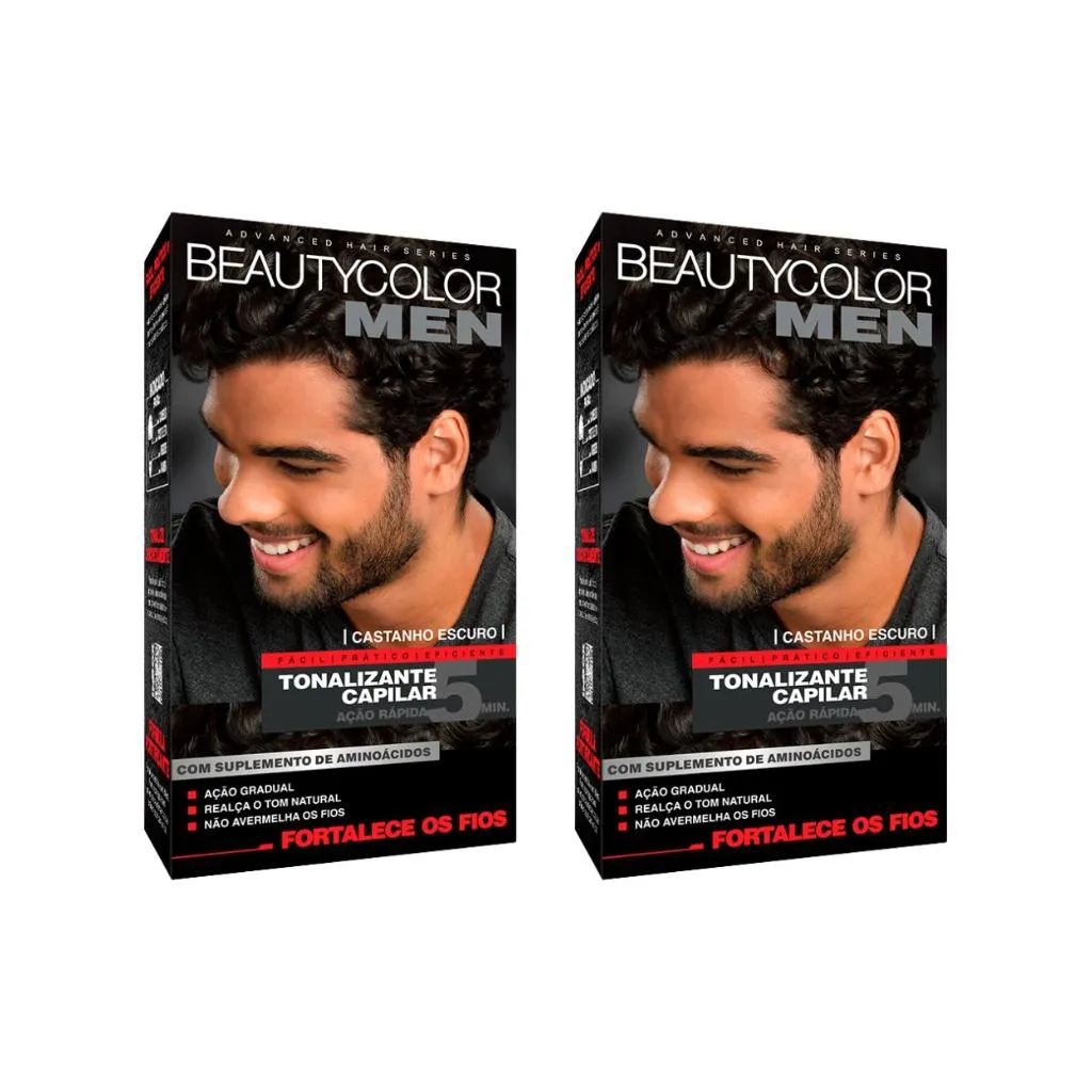 Coloraçao Beauty Color Men Castanho Escuro - Kit C / 2un — Beauty Color | Farmácia Resyla