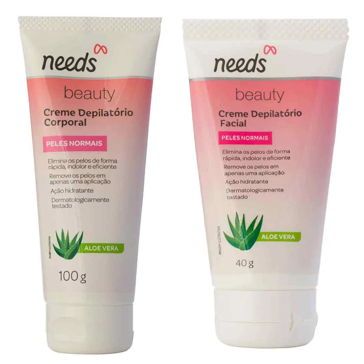 Kit Creme Depilatório Needs Beauty Pele Normal Facial 40g + Corporal 100g — Needs Beauty | Farmácia Resyla