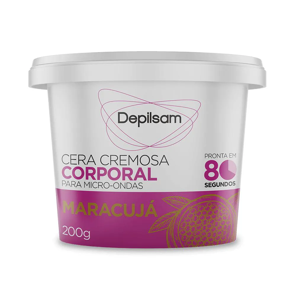 Cera Cremosa Corporal Depilsam de Micro-ondas Maracujá 200g — Depilsam | Farmácia Resyla