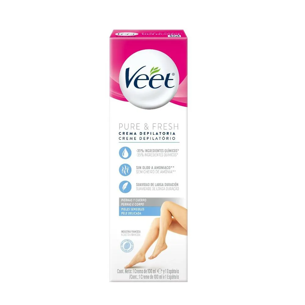 Creme Depilatório Veet Pure E Fresh 100ml Pele Delicada — Veet | Farmácia Resyla