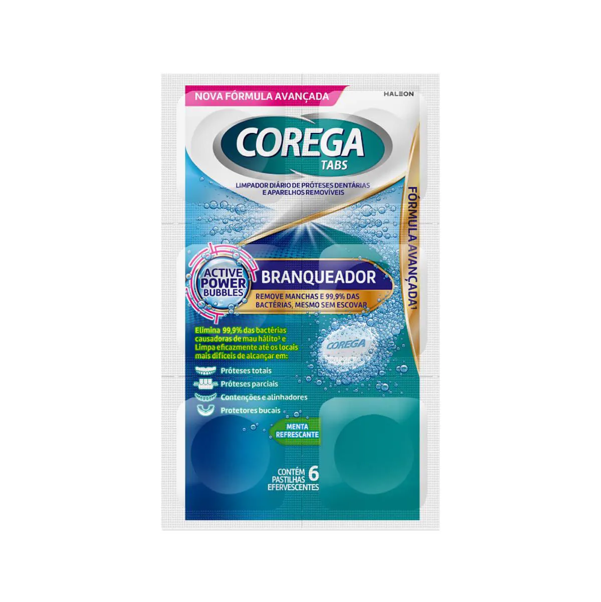 Corega Tabs Branqueador 6 Pastilhas — Corega | Farmácia Resyla