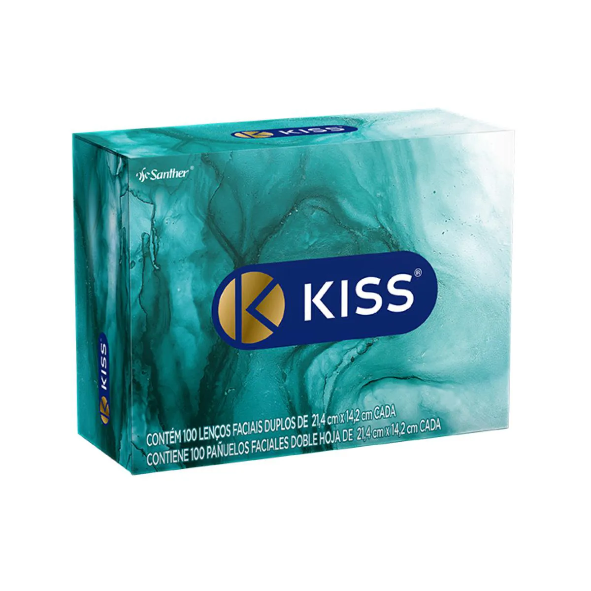 Lenço de Papel Facial Kiss Folha Dupla com 100 Unidades — Kiss | Farmácia Resyla