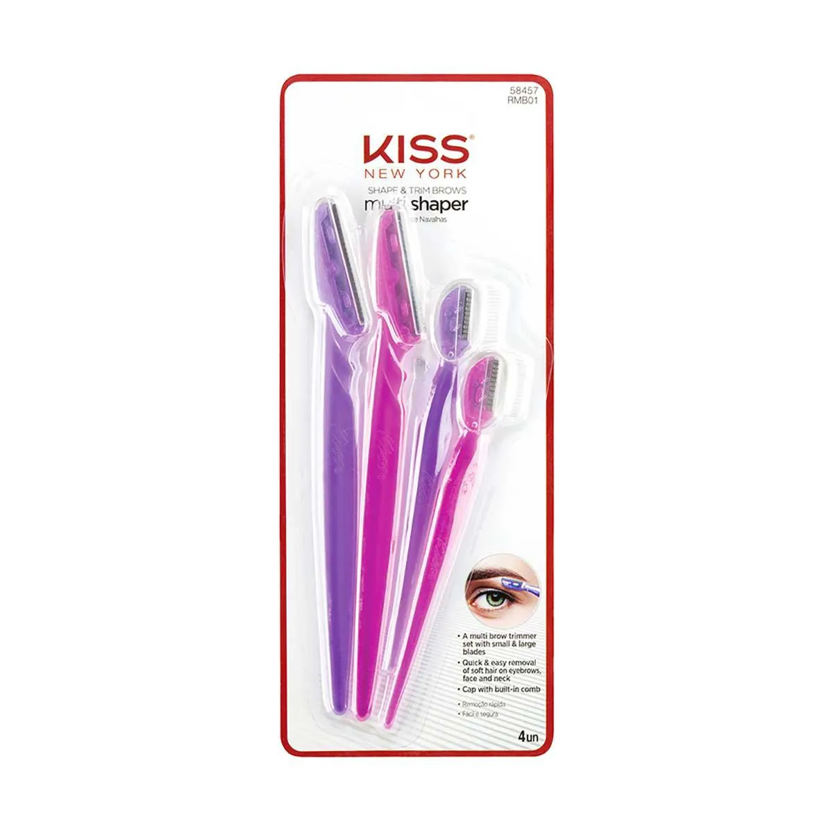 Combo de Navalhas Kiss NY Multi Shaper com 4 unidades — Kiss | Farmácia Resyla