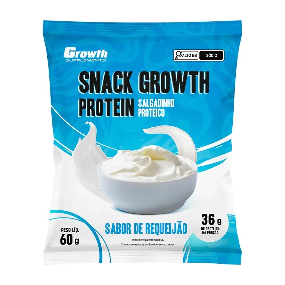 Snack Growth Protein 60g Sabor Requeijão — Growth | Farmácia Resyla