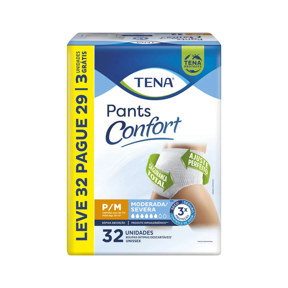 Roupa Intima Tena Pants Confort Tamanho P/m 32 — Tena | Farmácia Resyla