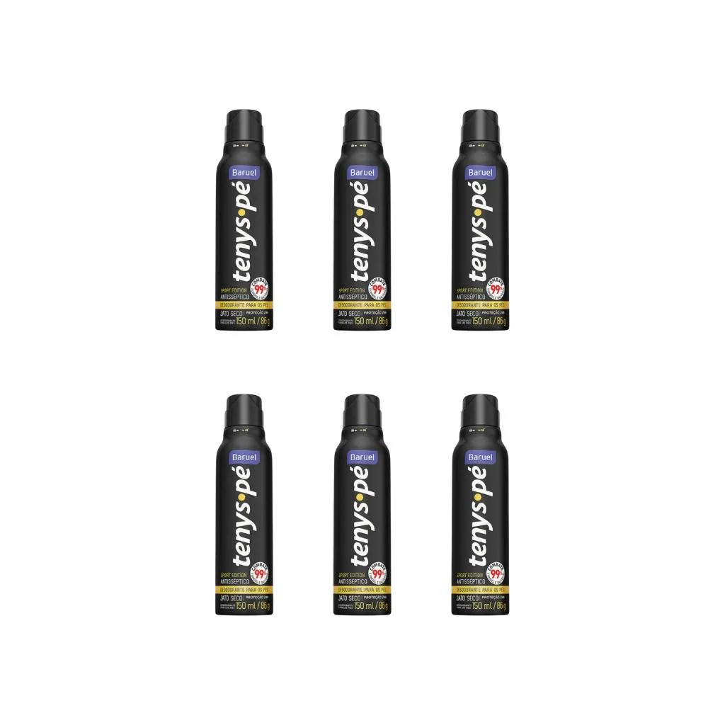 Talco Pes Tenys Pe Baruel Aerossol 150ml Seco Sport - 6un — Tenys Pé | Farmácia Resyla