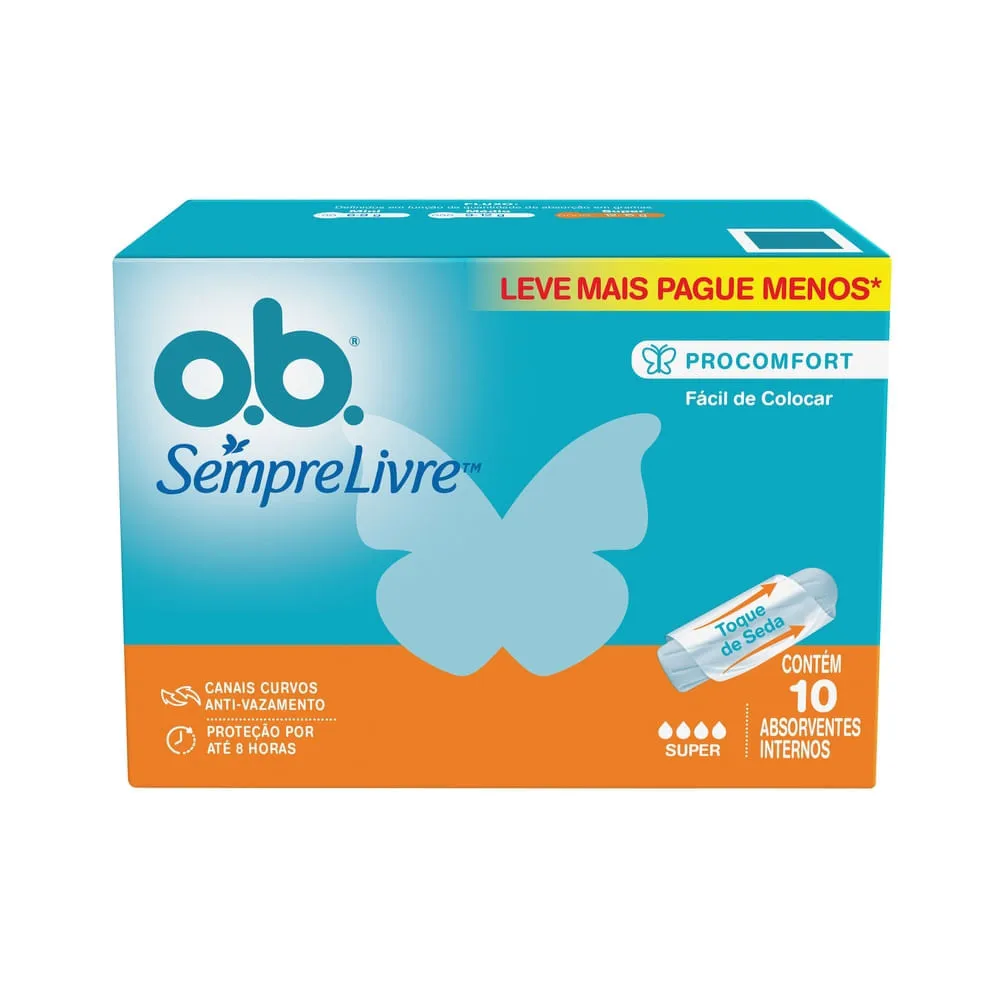 Leve 10 Pague 8 Absorvente Interno Ob Super 10un — OB | Farmácia Resyla