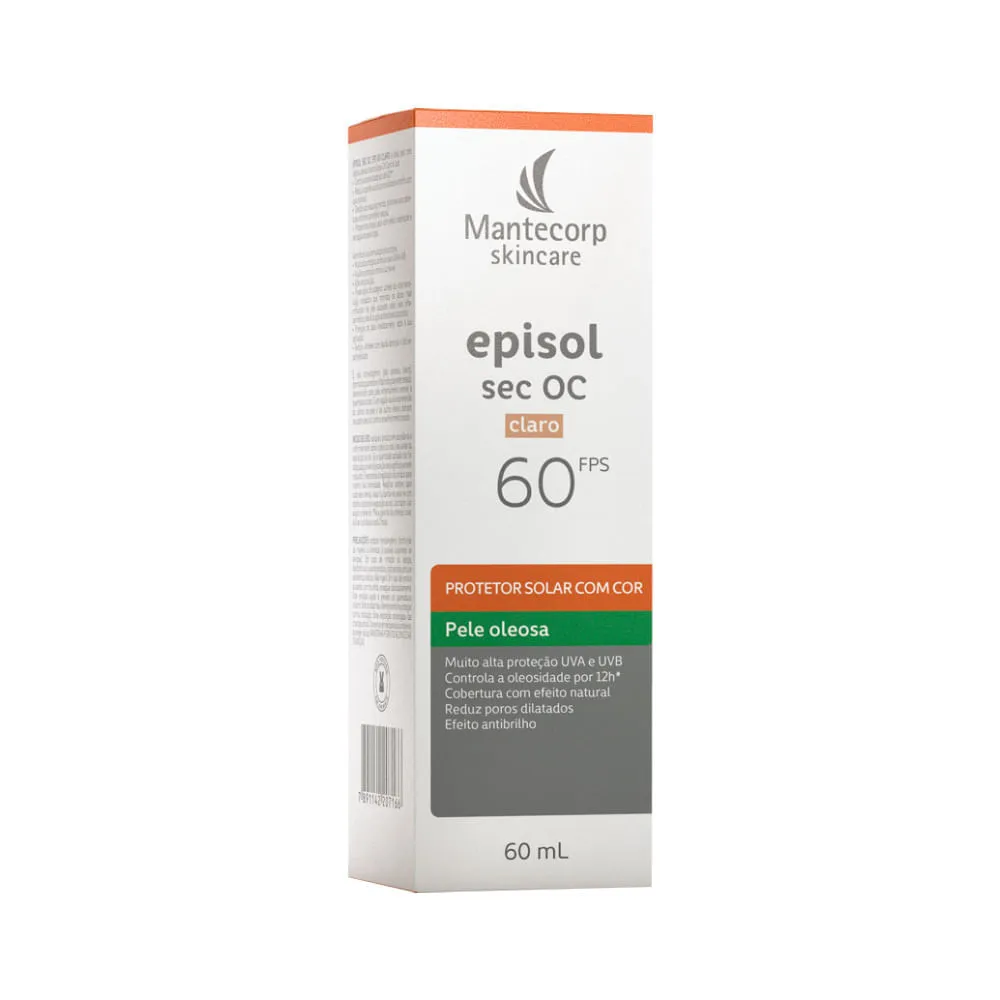 Episol Sec Oc Protetor Solar 60ml Fps60 Claro — Episol | Farmácia Resyla
