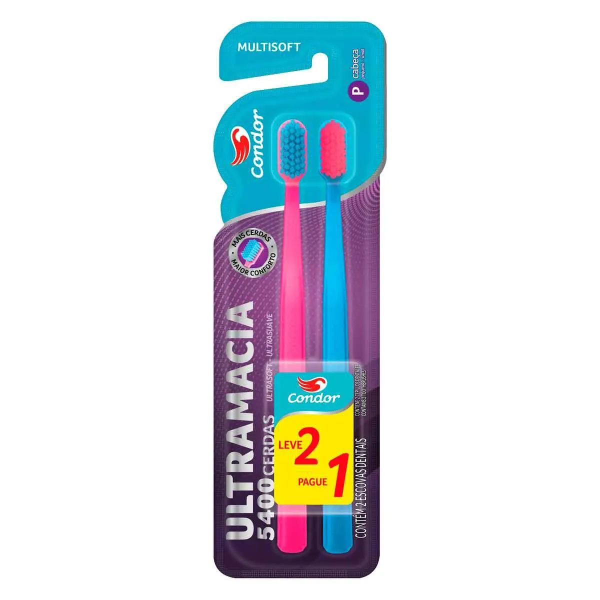 Kit Escova de Dente Condor Multisoft 2 unidades — Condor | Farmácia Resyla