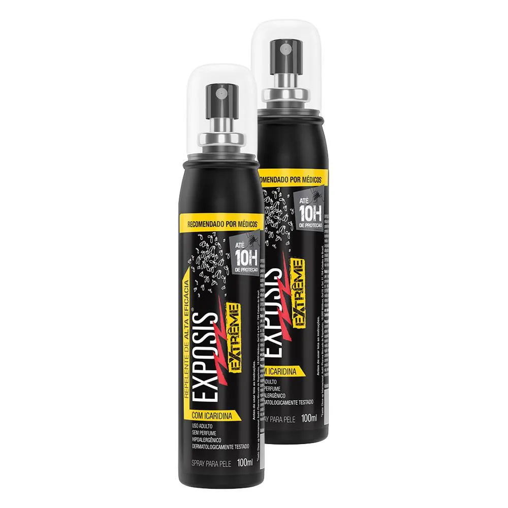 Kit 2 Repelente Exposis Extreme Spray Sem Perfume 100ml — Exposis | Farmácia Resyla