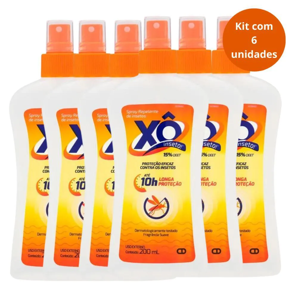 Kit Spray Repelente de Insetos Cimed Xô Inseto com 6 200ml — Cimed | Farmácia Resyla
