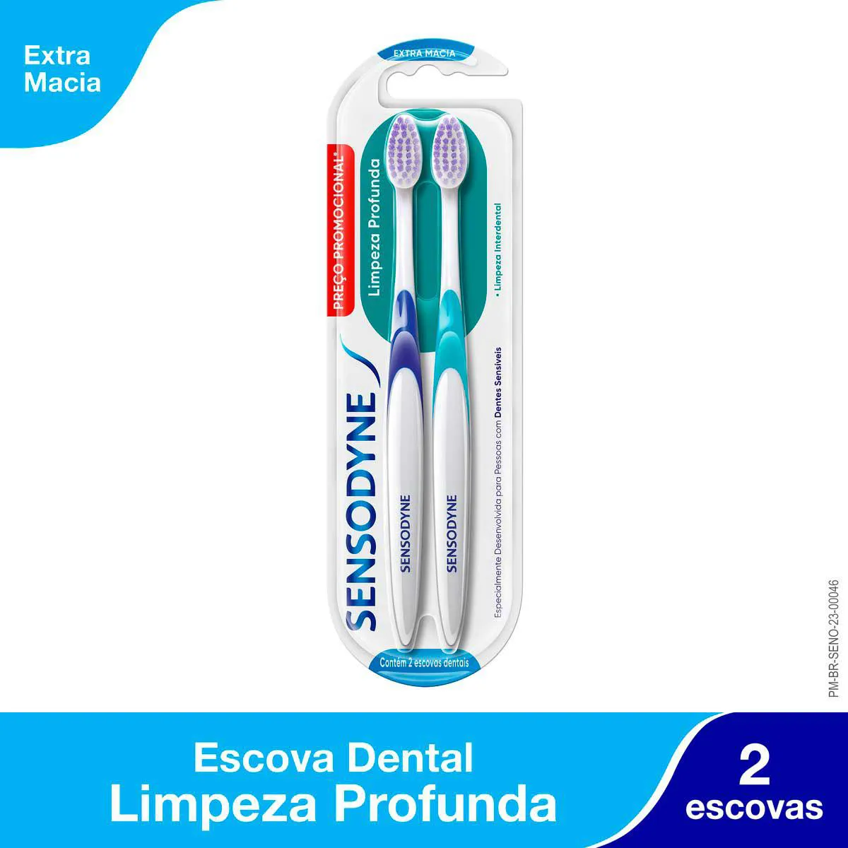 Kit Escova de Dente Sensodyne Limpeza Profunda Extra Macia 2 unidades — Sensodyne | Farmácia Resyla