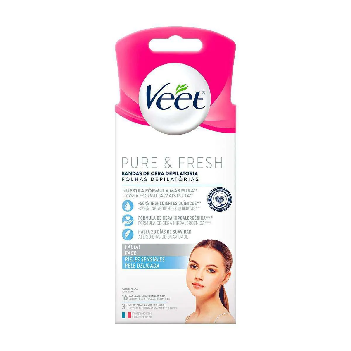 Folha Depilatória Facial Veet Pure & Fresh 12 unidades — Veet | Farmácia Resyla