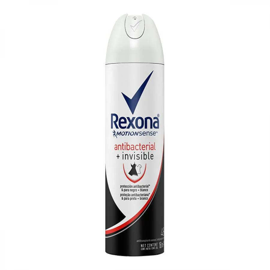 Antitranspirante Aerossol Rexona Invisible + Antibac 150ml — Rexona | Farmácia Resyla