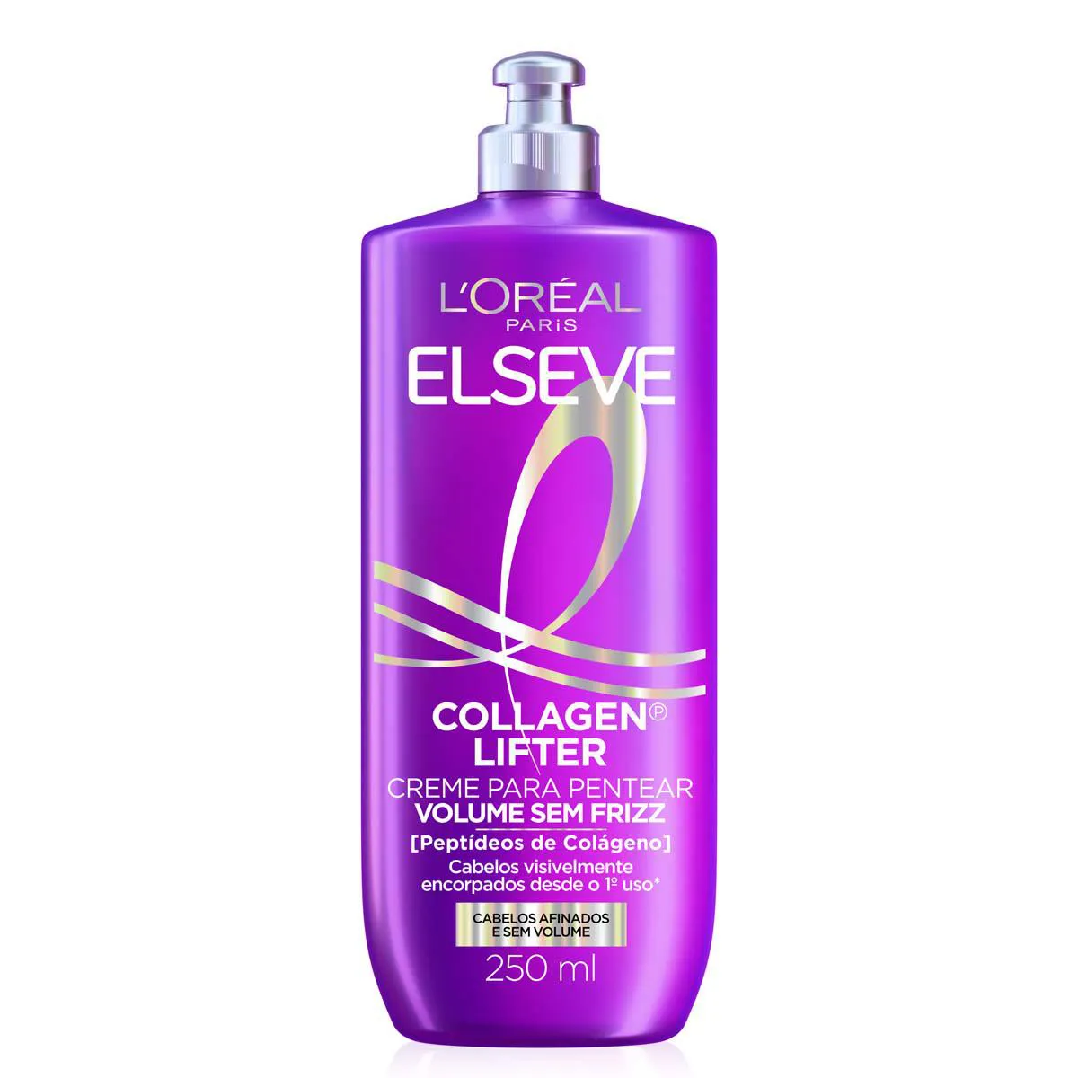 Creme para Pentear Volume Sem Frizz Elseve Colágeno Lifter Definição e Volume com Peptídeos de Colágeno 250ml — Elseve | Farmácia Resyla