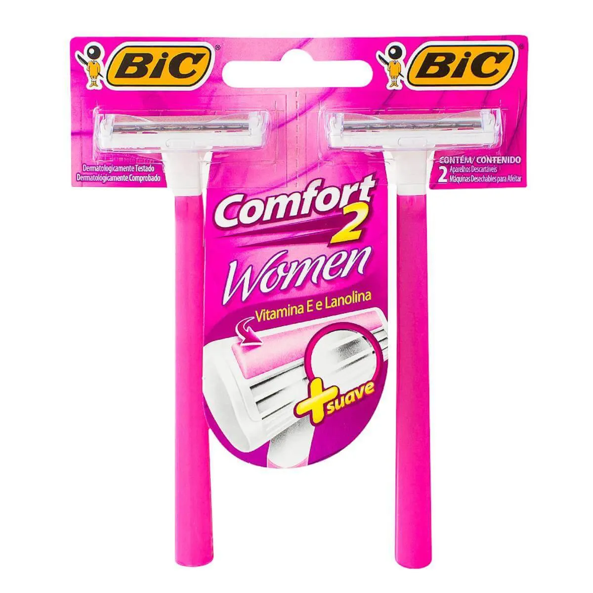Depilador Descartável Bic Comfort 2 com 2 unidades — Comfort | Farmácia Resyla