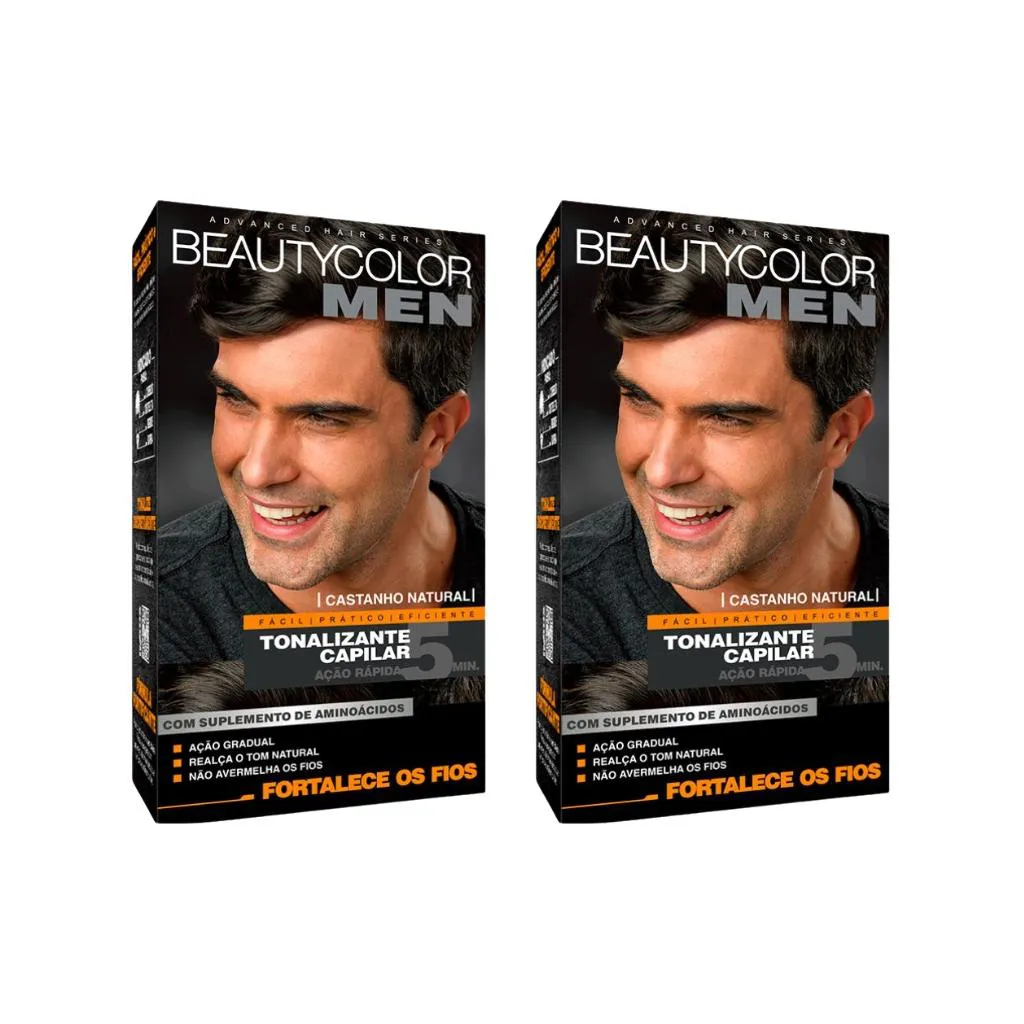 Coloraçao Beauty Color Men Castanho Natural - Kit C / 2un — Beauty Color | Farmácia Resyla