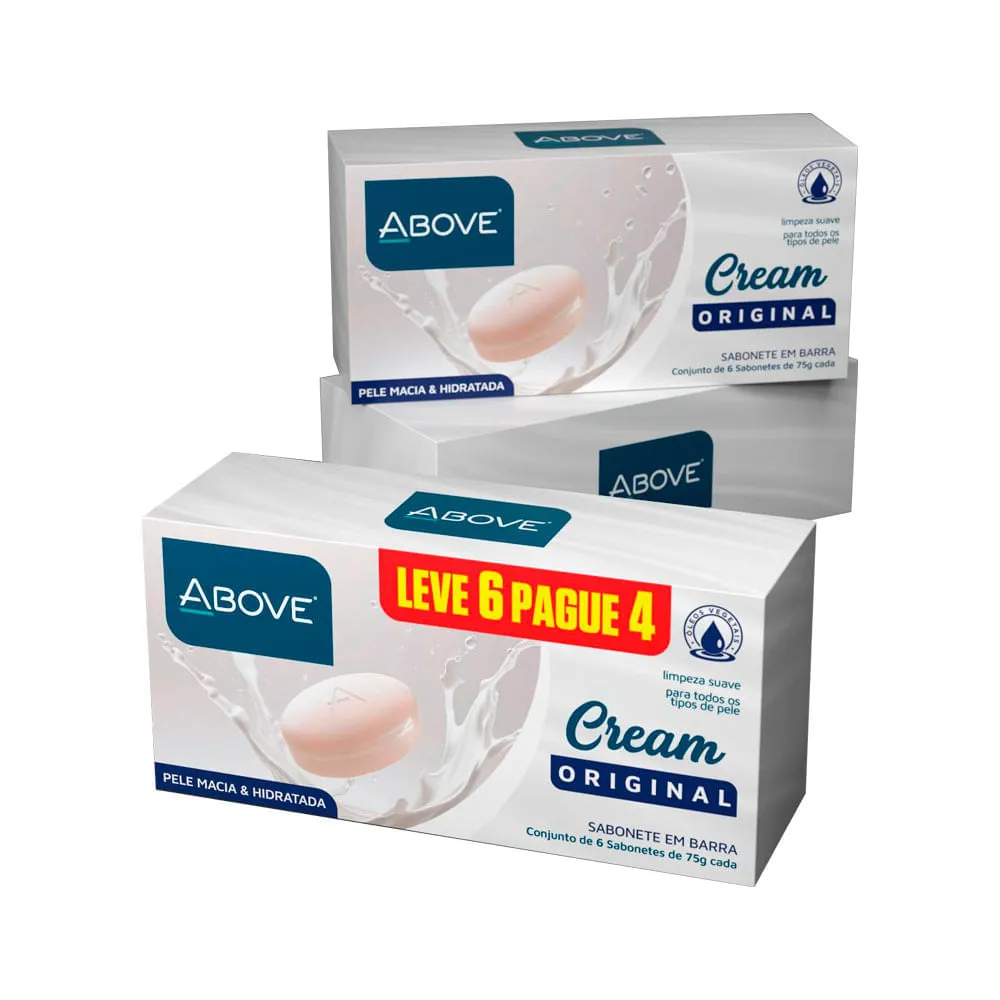 Sabonete Em Barra Above Cream Original 6 75g Cada — Above | Farmácia Resyla
