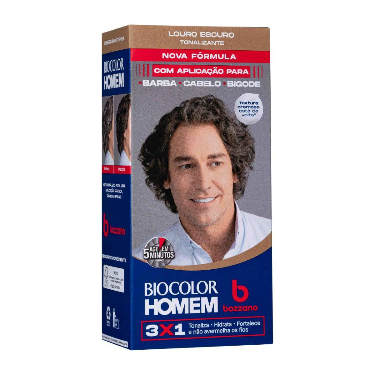 Tonalizante de Cabelo Biocolor Homem Bozzano - Louro Escuro — Biocolor | Farmácia Resyla