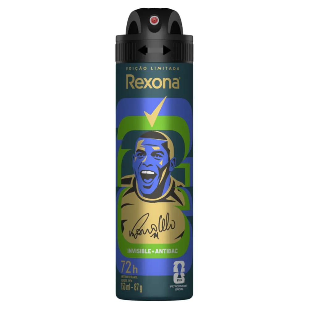 Antitranspirante Aerossol Rexona Men Invisible + Antibac 150ml — Rexona | Farmácia Resyla
