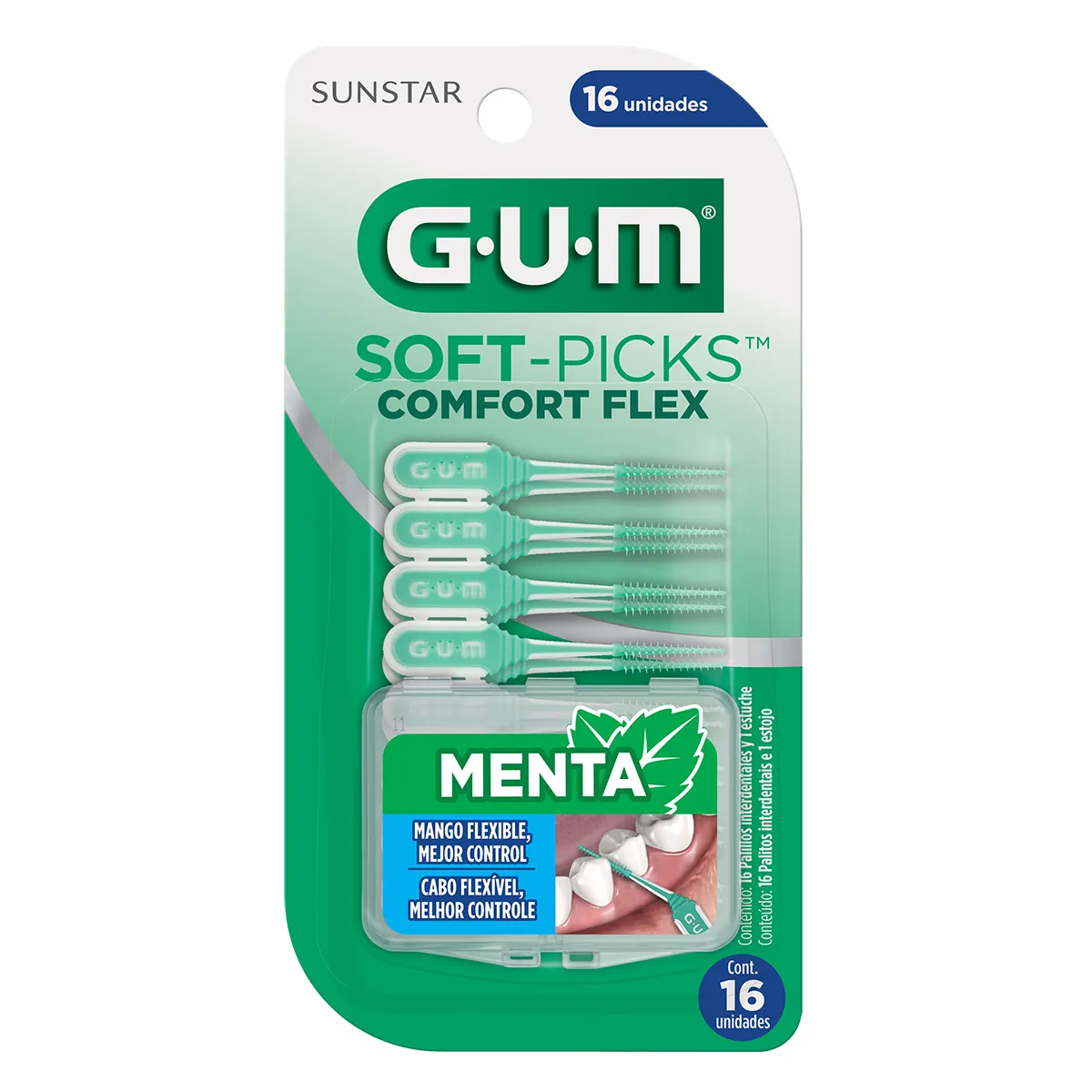 Soft Picks GUM Comfort Flex Menta 16 unidades — Comfort | Farmácia Resyla